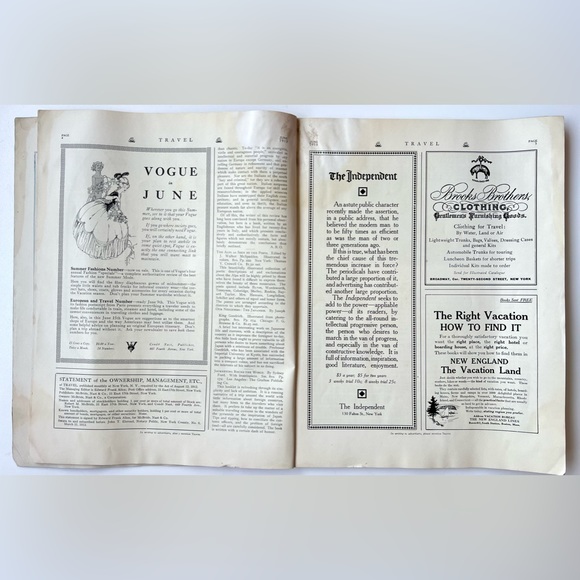 1913 JUNE TRAVEL MAGAZINE - QUIMPERLE, BRITTANY Railroads, Cars, Parks, Ads - Picture 12 of 16